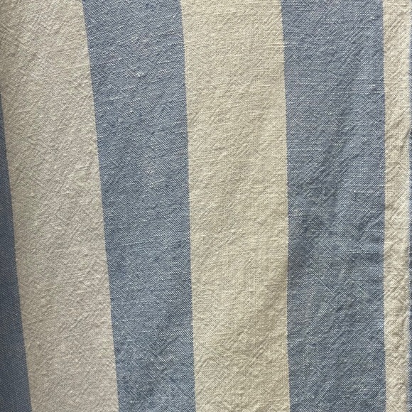 Lucky Brand Women's Sz XL Cap Sleeve Button Front Shirt Blue & White Stripe - Picture 4 of 16